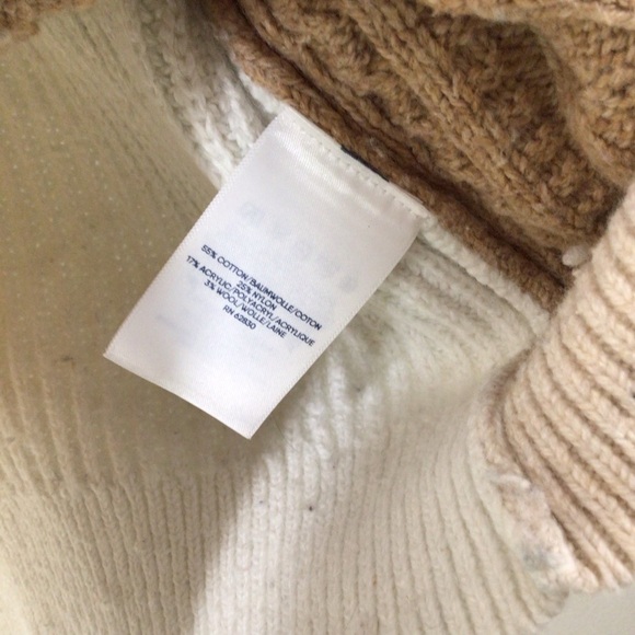 Lands End sweater women smal wool Colorblock - Picture 5 of 8